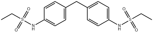 N-[4-[[4-(ethylsulfonylamino)phenyl]methyl]phenyl]ethanesulfonamide Struktur