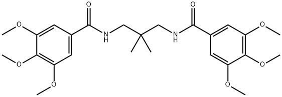 N-[2,2-dimethyl-3-[(3,4,5-trimethoxybenzoyl)amino]propyl]-3,4,5-trimethoxybenzamide Struktur