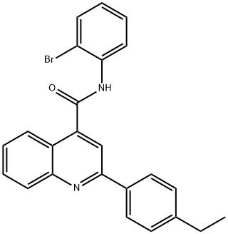 N-(2-bromophenyl)-2-(4-ethylphenyl)quinoline-4-carboxamide Struktur