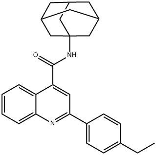 N-(1-adamantyl)-2-(4-ethylphenyl)quinoline-4-carboxamide Struktur