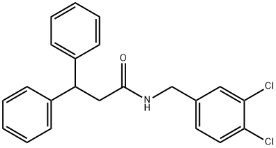 N-[(3,4-dichlorophenyl)methyl]-3,3-diphenylpropanamide Struktur