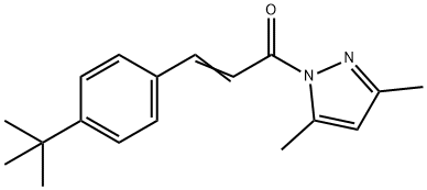 (E)-3-(4-tert-butylphenyl)-1-(3,5-dimethylpyrazol-1-yl)prop-2-en-1-one Struktur