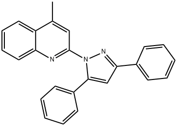 2-(3,5-diphenylpyrazol-1-yl)-4-methylquinoline Struktur