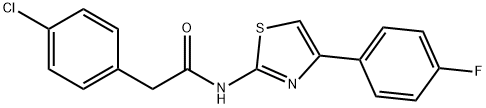 2-(4-chlorophenyl)-N-[4-(4-fluorophenyl)-1,3-thiazol-2-yl]acetamide Struktur