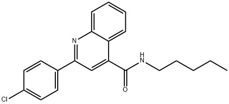 2-(4-chlorophenyl)-N-pentylquinoline-4-carboxamide Struktur