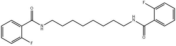 2-fluoro-N-[8-[(2-fluorobenzoyl)amino]octyl]benzamide Struktur