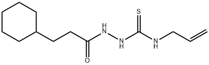 1-(3-cyclohexylpropanoylamino)-3-prop-2-enylthiourea Struktur