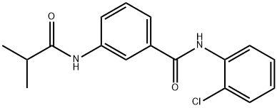 N-(2-chlorophenyl)-3-(2-methylpropanoylamino)benzamide Struktur