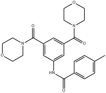 N-[3,5-bis(morpholine-4-carbonyl)phenyl]-4-methylbenzamide Struktur