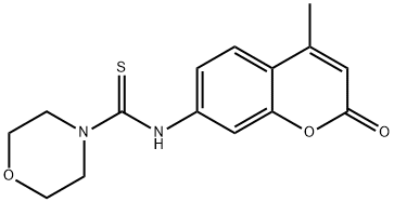 N-(4-methyl-2-oxochromen-7-yl)morpholine-4-carbothioamide Struktur