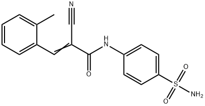 (E)-2-cyano-3-(2-methylphenyl)-N-(4-sulfamoylphenyl)prop-2-enamide Struktur