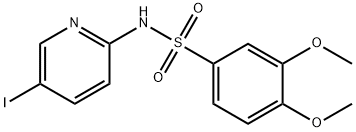 N-(5-iodopyridin-2-yl)-3,4-dimethoxybenzenesulfonamide Struktur