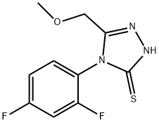 4-(2,4-difluorophenyl)-3-(methoxymethyl)-1H-1,2,4-triazole-5-thione Struktur