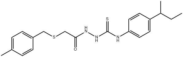 1-(4-butan-2-ylphenyl)-3-[[2-[(4-methylphenyl)methylsulfanyl]acetyl]amino]thiourea Structure