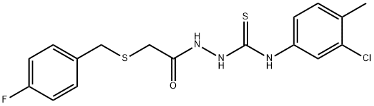 1-(3-chloro-4-methylphenyl)-3-[[2-[(4-fluorophenyl)methylsulfanyl]acetyl]amino]thiourea Struktur