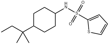 N-[4-(2-methylbutan-2-yl)cyclohexyl]thiophene-2-sulfonamide Struktur