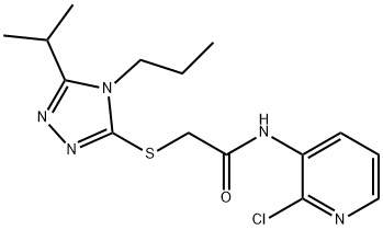 N-(2-chloropyridin-3-yl)-2-[(5-propan-2-yl-4-propyl-1,2,4-triazol-3-yl)sulfanyl]acetamide Struktur