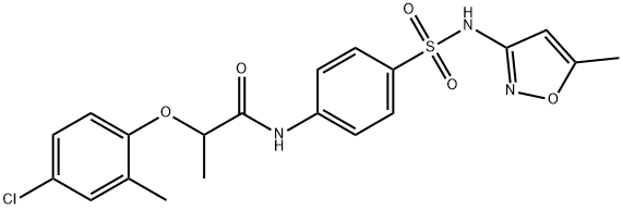 2-(4-chloro-2-methylphenoxy)-N-[4-[(5-methyl-1,2-oxazol-3-yl)sulfamoyl]phenyl]propanamide Struktur