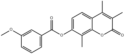 (3,4,8-trimethyl-2-oxochromen-7-yl) 3-methoxybenzoate Struktur