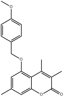 5-[(4-methoxyphenyl)methoxy]-3,4,7-trimethylchromen-2-one Struktur