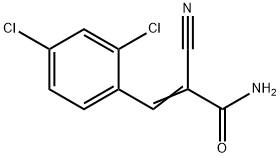 (Z)-2-cyano-3-(2,4-dichlorophenyl)prop-2-enamide Struktur