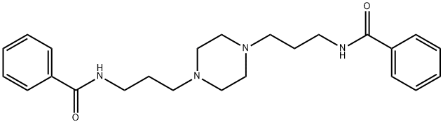 N-[3-[4-(3-benzamidopropyl)piperazin-1-yl]propyl]benzamide Struktur