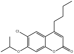 4-butyl-6-chloro-7-propan-2-yloxychromen-2-one Struktur