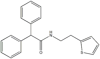 2,2-diphenyl-N-(2-thiophen-2-ylethyl)acetamide Struktur