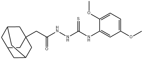 1-[[2-(1-adamantyl)acetyl]amino]-3-(2,5-dimethoxyphenyl)thiourea Struktur