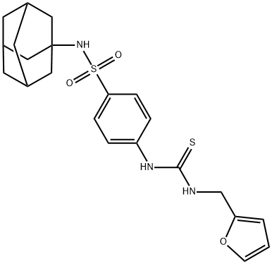 1-[4-(1-adamantylsulfamoyl)phenyl]-3-(furan-2-ylmethyl)thiourea Struktur