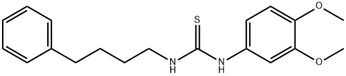 1-(3,4-dimethoxyphenyl)-3-(4-phenylbutyl)thiourea Struktur