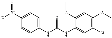 1-(5-chloro-2,4-dimethoxyphenyl)-3-(4-nitrophenyl)urea Struktur