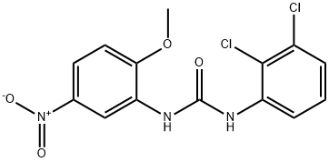 1-(2,3-dichlorophenyl)-3-(2-methoxy-5-nitrophenyl)urea Struktur