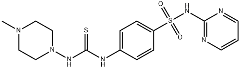 1-(4-methylpiperazin-1-yl)-3-[4-(pyrimidin-2-ylsulfamoyl)phenyl]thiourea Struktur