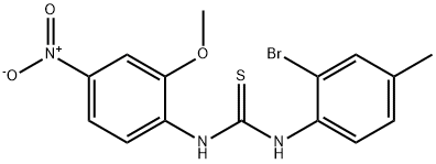 1-(2-bromo-4-methylphenyl)-3-(2-methoxy-4-nitrophenyl)thiourea Struktur