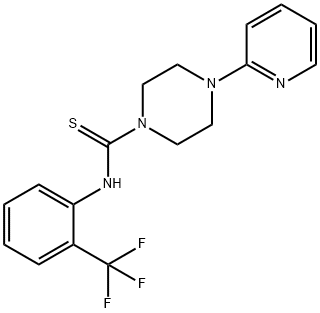 4-pyridin-2-yl-N-[2-(trifluoromethyl)phenyl]piperazine-1-carbothioamide Struktur