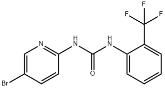 1-(5-bromopyridin-2-yl)-3-[2-(trifluoromethyl)phenyl]urea Struktur