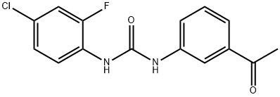 1-(3-acetylphenyl)-3-(4-chloro-2-fluorophenyl)urea Struktur