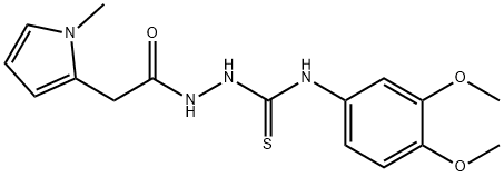 1-(3,4-dimethoxyphenyl)-3-[[2-(1-methylpyrrol-2-yl)acetyl]amino]thiourea Struktur