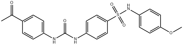 1-(4-acetylphenyl)-3-[4-[(4-methoxyphenyl)sulfamoyl]phenyl]urea Struktur