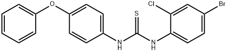 1-(4-bromo-2-chlorophenyl)-3-(4-phenoxyphenyl)thiourea Struktur