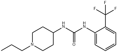 1-(1-propylpiperidin-4-yl)-3-[2-(trifluoromethyl)phenyl]urea Struktur