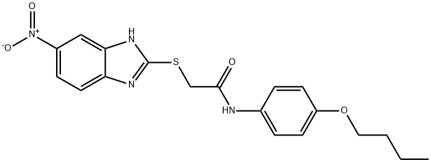 N-(4-butoxyphenyl)-2-[(6-nitro-1H-benzimidazol-2-yl)sulfanyl]acetamide Struktur