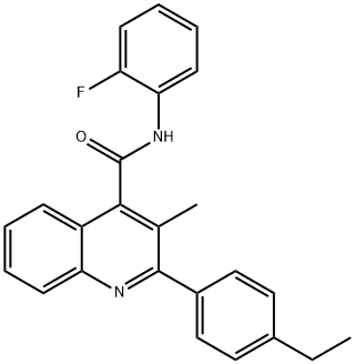 2-(4-ethylphenyl)-N-(2-fluorophenyl)-3-methylquinoline-4-carboxamide Struktur