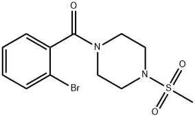 (2-bromophenyl)-(4-methylsulfonylpiperazin-1-yl)methanone Struktur