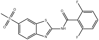 2,6-difluoro-N-(6-methylsulfonyl-1,3-benzothiazol-2-yl)benzamide Struktur