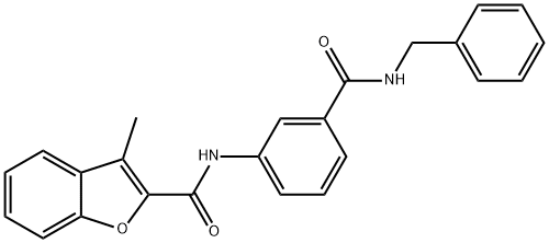 N-[3-(benzylcarbamoyl)phenyl]-3-methyl-1-benzofuran-2-carboxamide Struktur