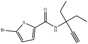 5-bromo-N-(3-ethylpent-1-yn-3-yl)thiophene-2-carboxamide Struktur