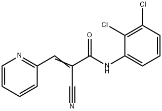 (E)-2-cyano-N-(2,3-dichlorophenyl)-3-pyridin-2-ylprop-2-enamide Struktur