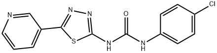 1-(4-chlorophenyl)-3-(5-pyridin-3-yl-1,3,4-thiadiazol-2-yl)urea Struktur